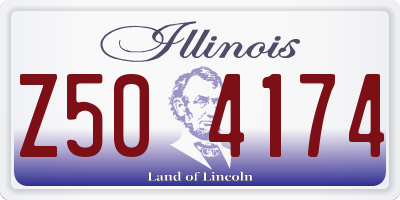 IL license plate Z504174