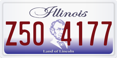 IL license plate Z504177