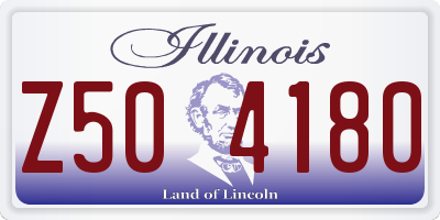 IL license plate Z504180