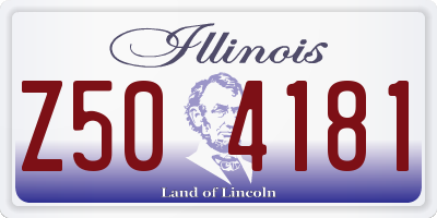 IL license plate Z504181
