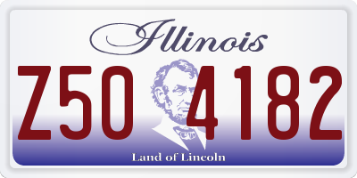 IL license plate Z504182
