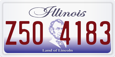 IL license plate Z504183