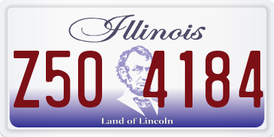 IL license plate Z504184