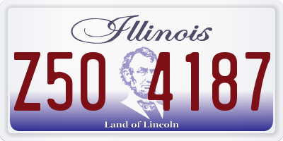 IL license plate Z504187