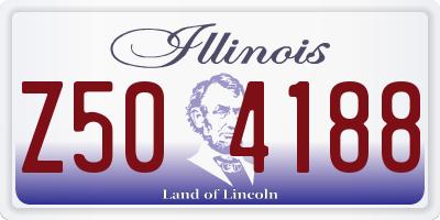 IL license plate Z504188
