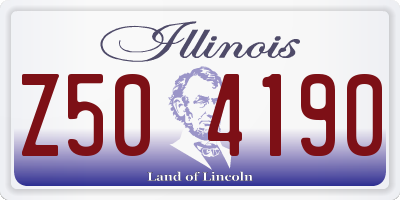IL license plate Z504190