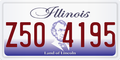 IL license plate Z504195