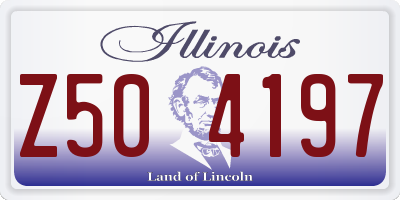IL license plate Z504197