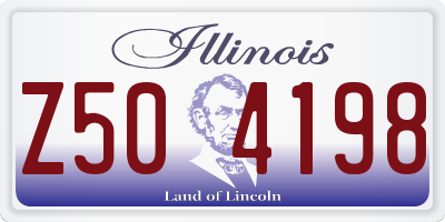 IL license plate Z504198