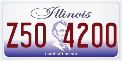 IL license plate Z504200
