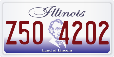 IL license plate Z504202