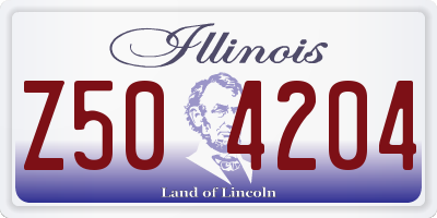 IL license plate Z504204