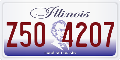 IL license plate Z504207