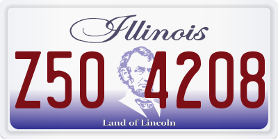 IL license plate Z504208