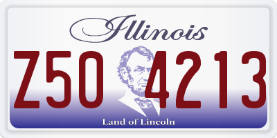 IL license plate Z504213