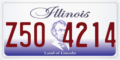 IL license plate Z504214