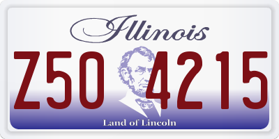 IL license plate Z504215