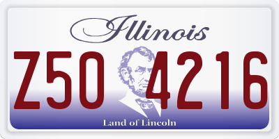 IL license plate Z504216