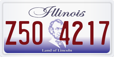 IL license plate Z504217
