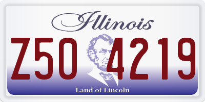 IL license plate Z504219