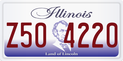 IL license plate Z504220