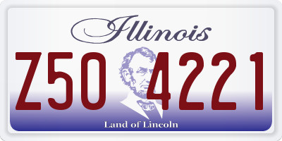 IL license plate Z504221
