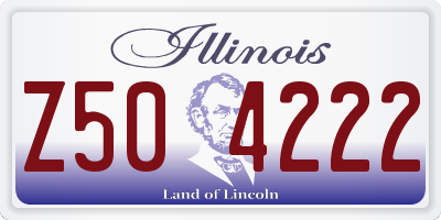 IL license plate Z504222
