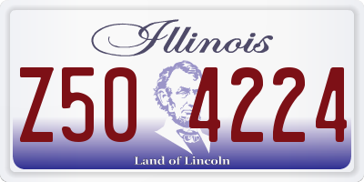 IL license plate Z504224