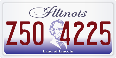 IL license plate Z504225