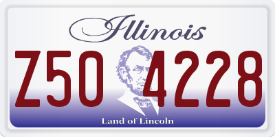 IL license plate Z504228