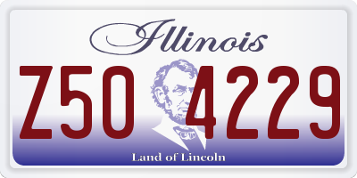 IL license plate Z504229