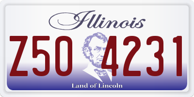 IL license plate Z504231
