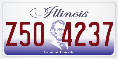 IL license plate Z504237