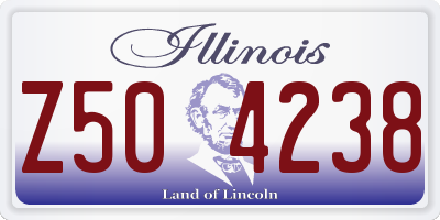IL license plate Z504238
