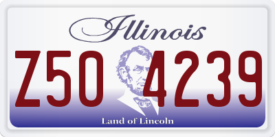 IL license plate Z504239