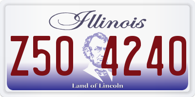IL license plate Z504240