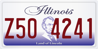 IL license plate Z504241