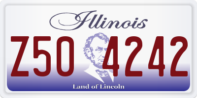 IL license plate Z504242