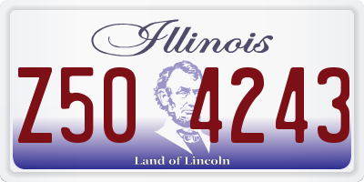 IL license plate Z504243