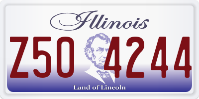 IL license plate Z504244