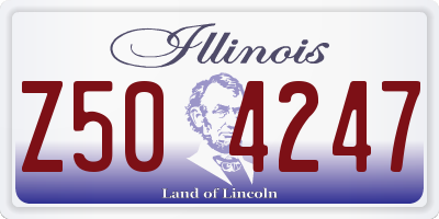 IL license plate Z504247