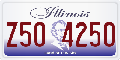 IL license plate Z504250