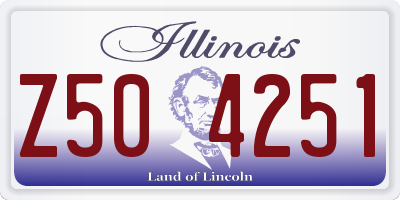 IL license plate Z504251