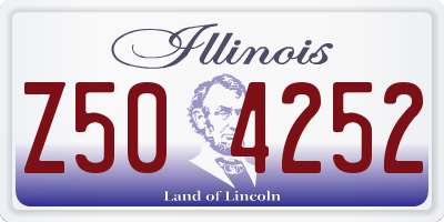 IL license plate Z504252