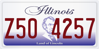 IL license plate Z504257
