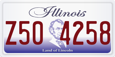 IL license plate Z504258