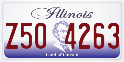 IL license plate Z504263