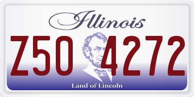 IL license plate Z504272