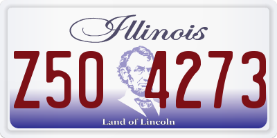 IL license plate Z504273