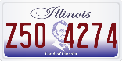 IL license plate Z504274